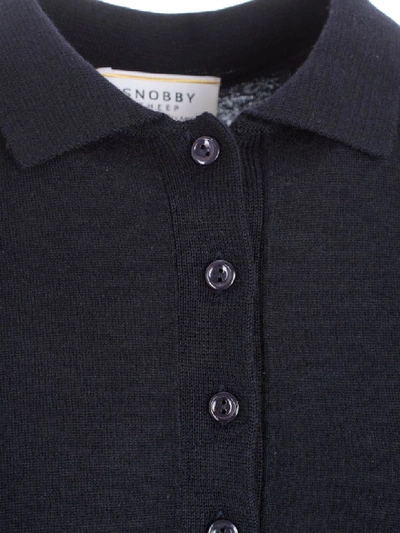 Shop Snobby Sheep Polo Over Cashmere In Blu