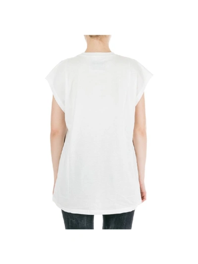 Shop Moschino Peace Pixel T-shirt In Bianco