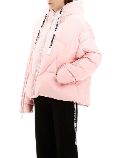 Shop Khrisjoy Ombre Khris Puffer Jacket In Light Pink Degrade (pink)