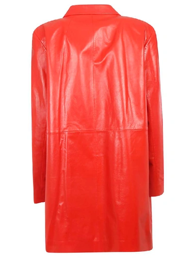 Shop Theory Varnished Overlay Shirt In Red