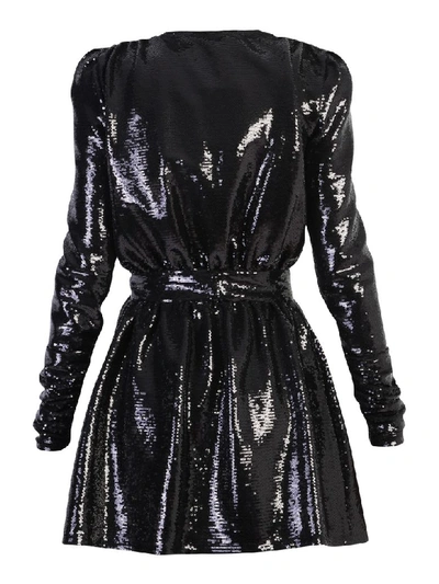 Shop Amen Sequined Dress In Black