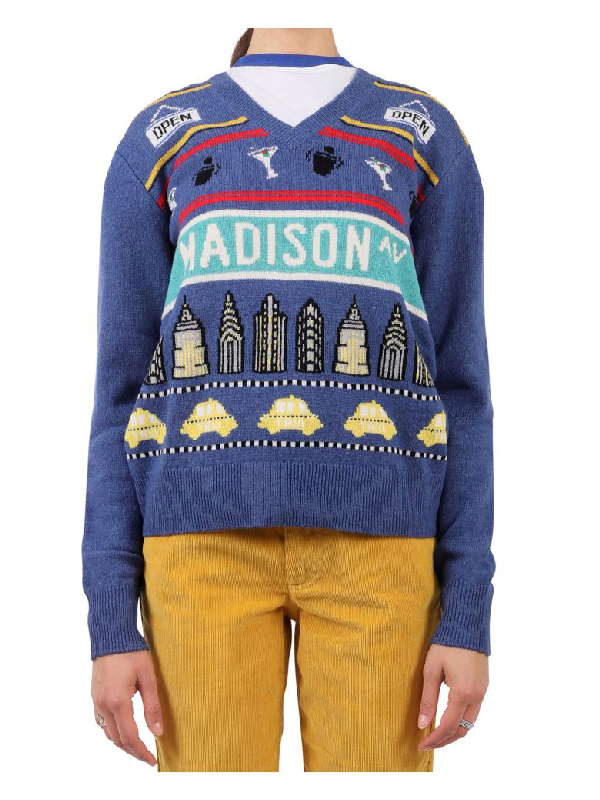 Marc Jacobs Blue New York Sweater Modesens