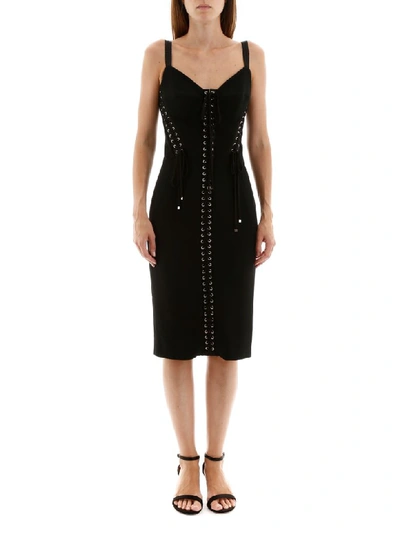 Shop Dolce & Gabbana Bustier Dress In Nero (black)