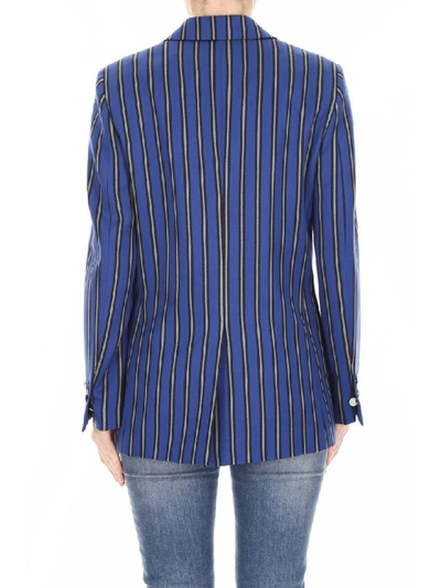 Shop Calvin Klein Striped Jacket In Blue (blue)