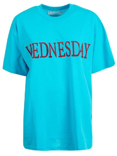 Shop Alberta Ferretti Wednesday T-shirt In Azure