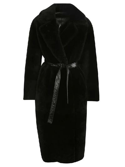 Shop Blancha Tie Waist Coat In Black