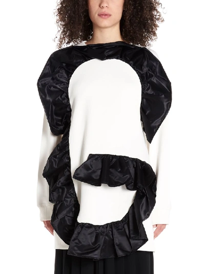 Shop Mm6 Maison Margiela G Sweatshirt In Black & White