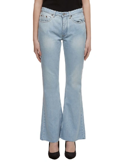 Shop Mm6 Maison Margiela Denim Bootcut Jeans In Celeste