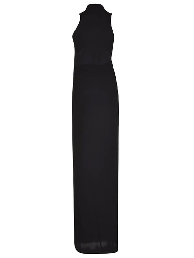 Shop Rick Owens Ruched Detail Dress In Black