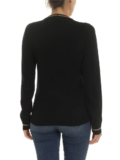 Shop N°21 - Sweater With Logo Intarsia In Black
