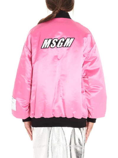 Shop Msgm Jacket In Fuchsia