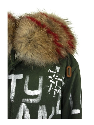 Shop Mr & Mrs Italy M.parka L. Green In Military Green