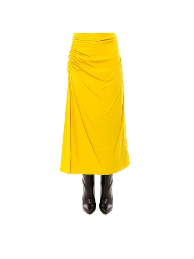 Shop Theory Twisted Skirt In Yellow