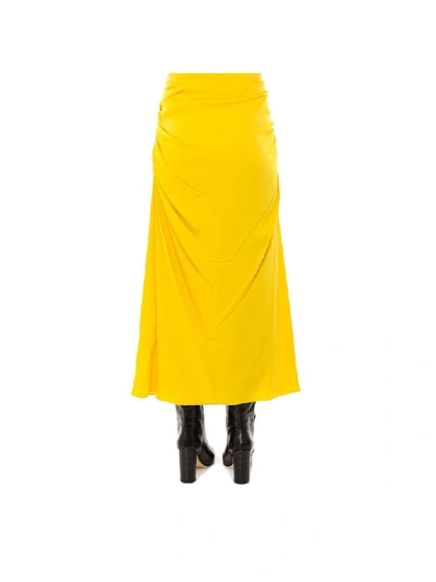 Shop Theory Twisted Skirt In Yellow