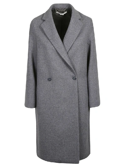 Shop Stella Mccartney Wool Felt Coating Coat In Grey Mélange