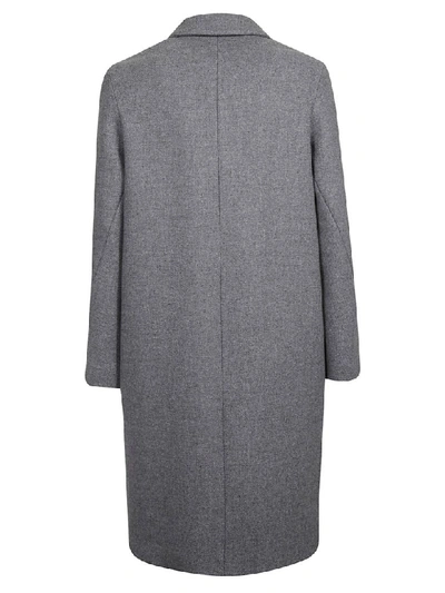 Shop Stella Mccartney Wool Felt Coating Coat In Grey Mélange