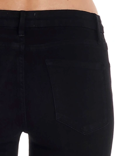 Shop Frame Le Mini Boot Jeans In Black