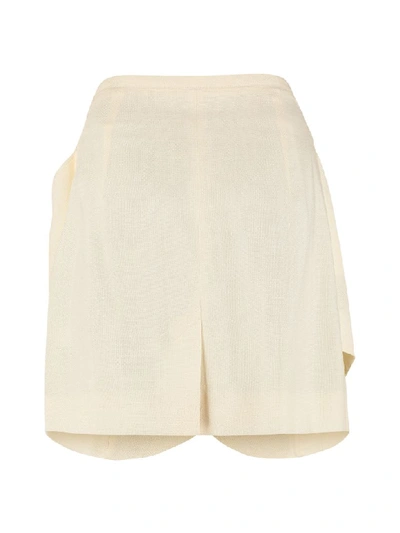 Shop Jacquemus Asymmetric Wrap Skirt In Panna