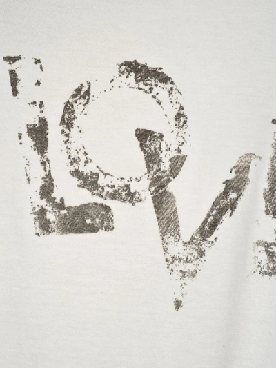 Shop Saint Laurent Faded Love Printed T-shirt In White