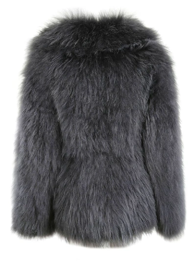 Shop Prada Fur Jacket In Black