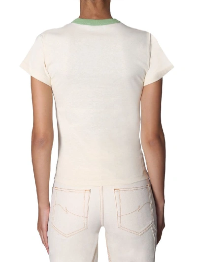 Shop Lanvin Round Neck T-shirt In Cipria