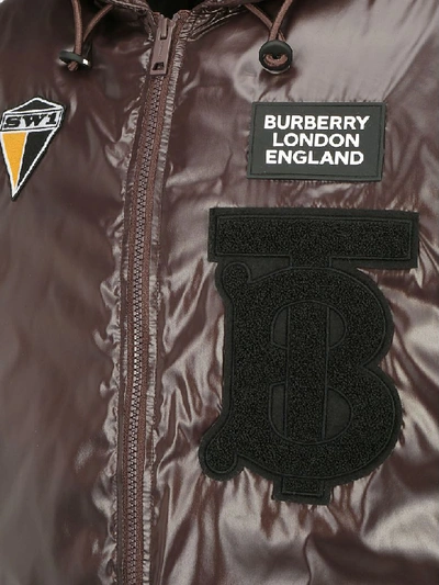 Shop Burberry Iona Down Jacket Vest In Deep Brown