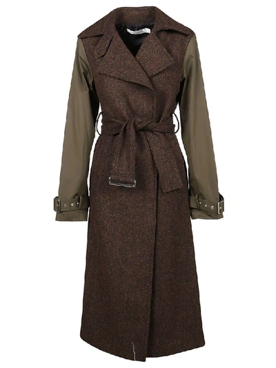 Shop Victoria Beckham Cappotto In Brown/black