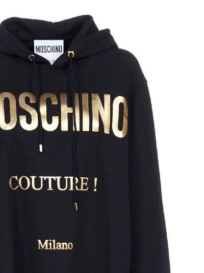 Shop Moschino Fleece In Nero