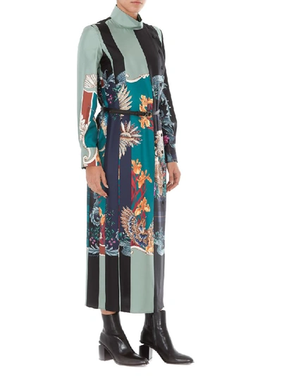 Shop Ferragamo Chemisier Dress In Multicolor