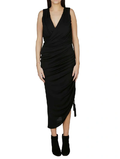 Shop Lanvin Poppy Jersey Dress In Black