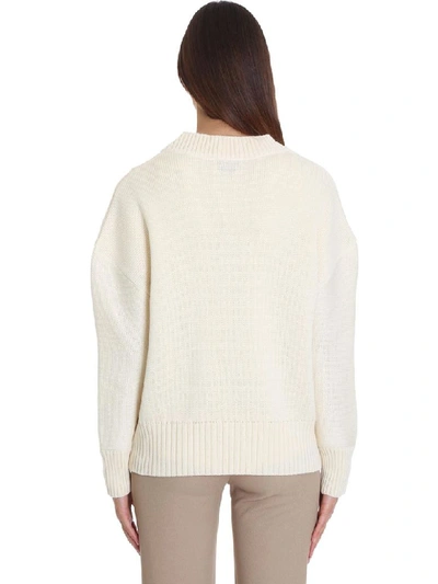 Shop Ami Alexandre Mattiussi Knitwear In Beige Wool