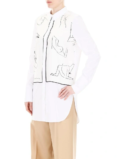 Shop Jil Sander Woman Print Shirt In White (white)