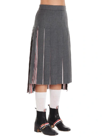 Shop Thom Browne Skirt In Grey