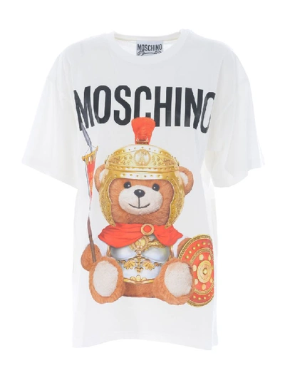 Shop Moschino Short Sleeve T-shirt In Bianco Latte