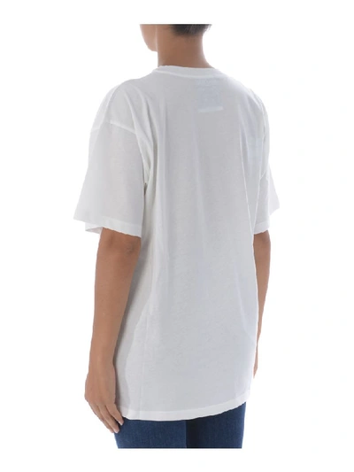 Shop Moschino Short Sleeve T-shirt In Bianco Latte