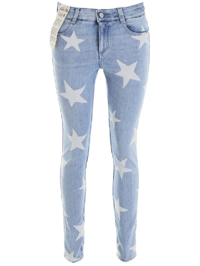 Shop Stella Mccartney Star Print Jeans In Classic Blue (light Blue)