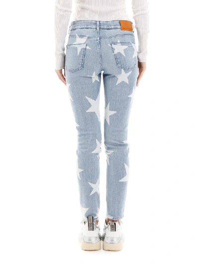 Shop Stella Mccartney Star Print Jeans In Classic Blue (light Blue)