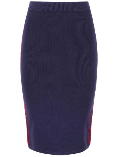 Shop Michael Michael Kors Logo Band Skirt In Trnavy Scrlt (blue)