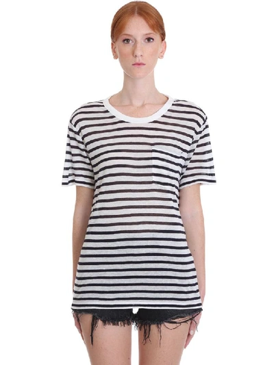 Shop Alexander Wang T Classic Stripe Pocket Tee In Blue