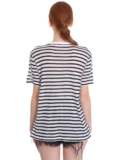 Shop Alexander Wang T Classic Stripe Pocket Tee In Blue