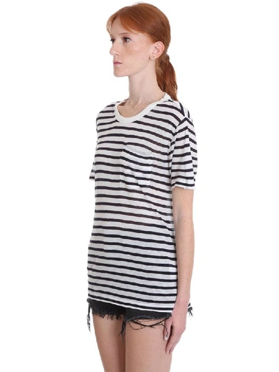 Shop Alexander Wang T Classic Stripe Pocket Tee In Blue