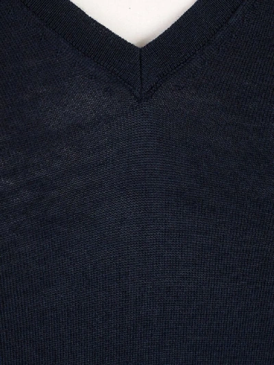 Shop Department 5 Brosio Sweater V Neck Merino Wool In Navy