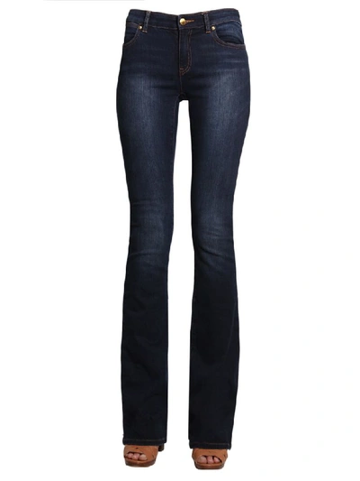 Shop Michael Michael Kors Izzy Bootcut Jeans In Blu