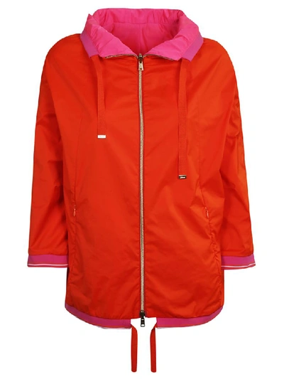 Shop Herno Reversible Zip Jacket In Red