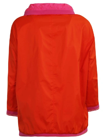 Shop Herno Reversible Zip Jacket In Red