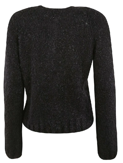 Shop Prada Knitted Cardigan In Black