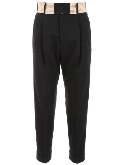 Shop Dsquared2 Wool Trousers In Black (black)