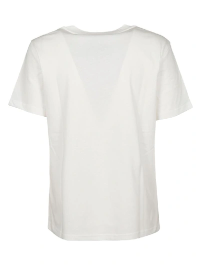 Shop Moschino Logo Chest T-shirt In White