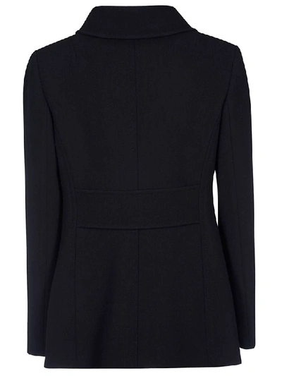 Shop Dolce & Gabbana Double Breasted Buttoned Coat In Black