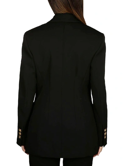 Shop Versace Single Breasted Blazer In Black